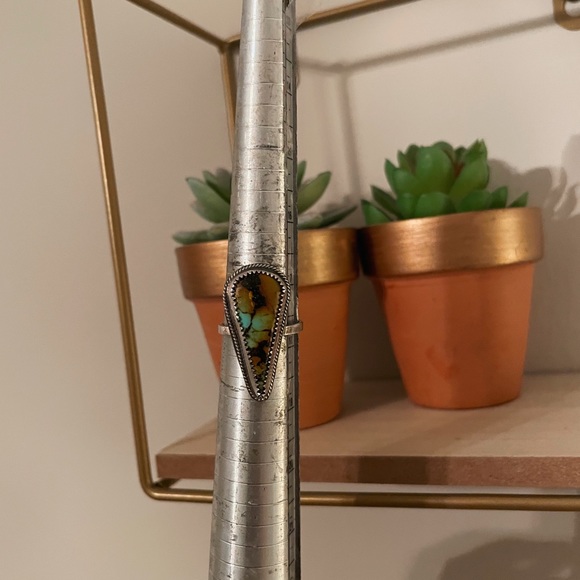 Turquoise & Sterling Silver Ring Size 7.5 - Picture 4 of 6